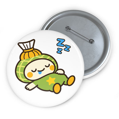 Badoneppu Sleeping Badminton Mascot Pin Button | Cute Japanese Character